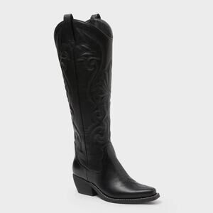 Wild Fable Kenzie Tall Western Boots Size 8.5 Jet Black